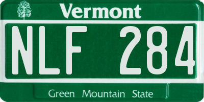 VT license plate NLF284