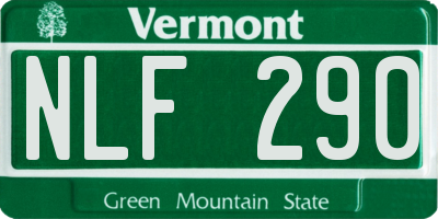 VT license plate NLF290
