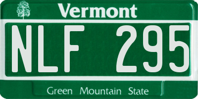 VT license plate NLF295
