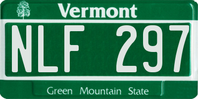 VT license plate NLF297