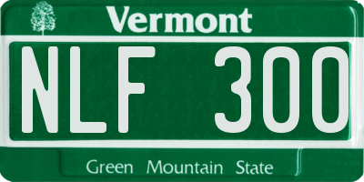VT license plate NLF300