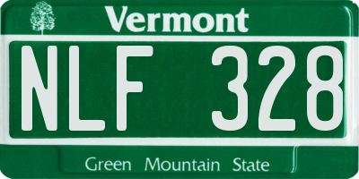 VT license plate NLF328