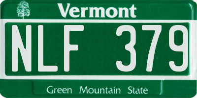VT license plate NLF379