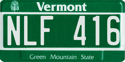 VT license plate NLF416
