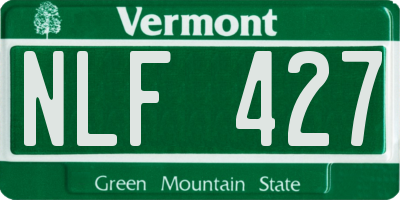 VT license plate NLF427
