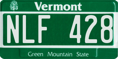 VT license plate NLF428