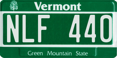 VT license plate NLF440