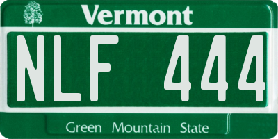 VT license plate NLF444