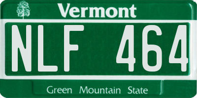 VT license plate NLF464