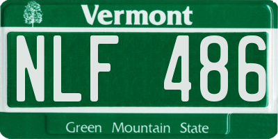 VT license plate NLF486