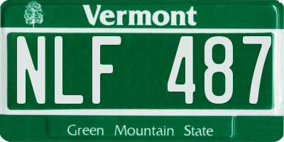 VT license plate NLF487
