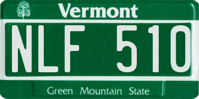 VT license plate NLF510