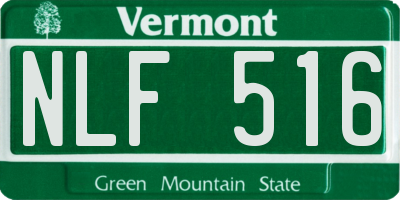 VT license plate NLF516