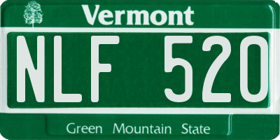 VT license plate NLF520