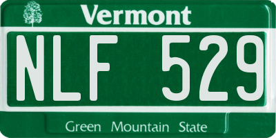 VT license plate NLF529