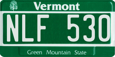 VT license plate NLF530
