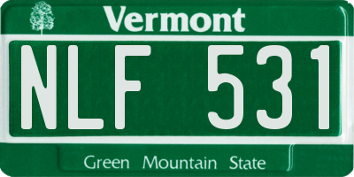 VT license plate NLF531