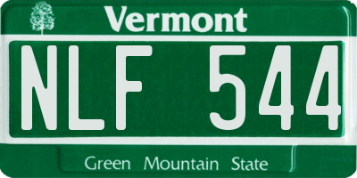 VT license plate NLF544