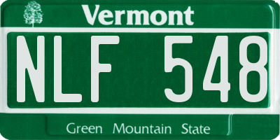 VT license plate NLF548