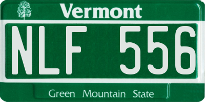 VT license plate NLF556