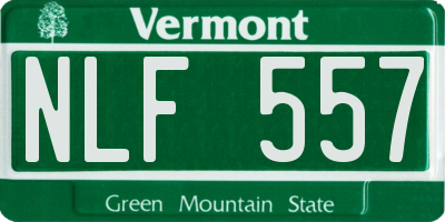 VT license plate NLF557