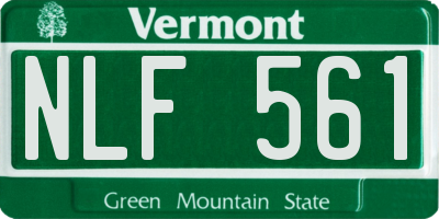 VT license plate NLF561