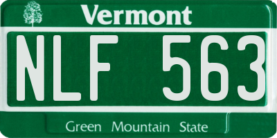 VT license plate NLF563