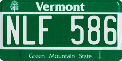 VT license plate NLF586