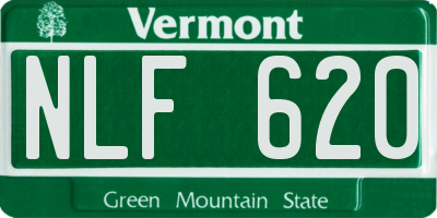 VT license plate NLF620