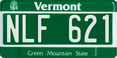 VT license plate NLF621