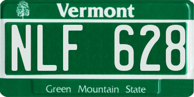 VT license plate NLF628