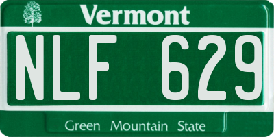 VT license plate NLF629