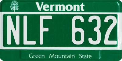 VT license plate NLF632