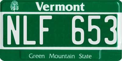 VT license plate NLF653