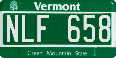 VT license plate NLF658
