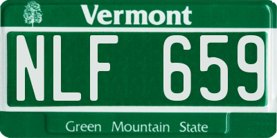 VT license plate NLF659