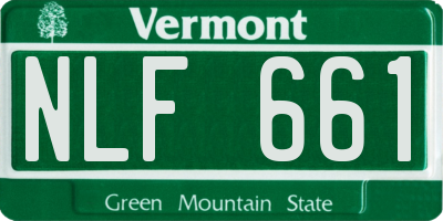 VT license plate NLF661