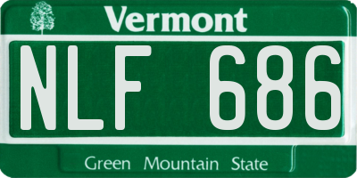 VT license plate NLF686