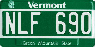 VT license plate NLF690