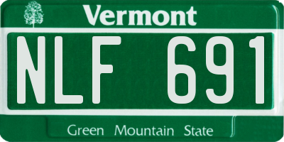 VT license plate NLF691