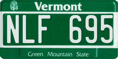 VT license plate NLF695