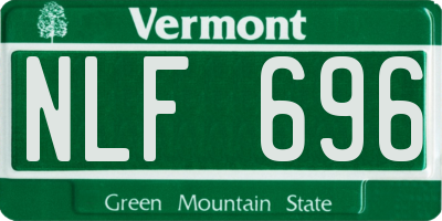 VT license plate NLF696