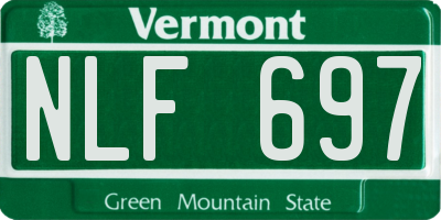 VT license plate NLF697