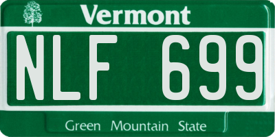 VT license plate NLF699