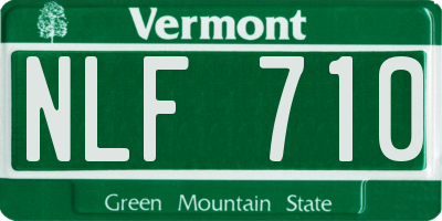 VT license plate NLF710