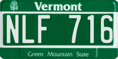 VT license plate NLF716