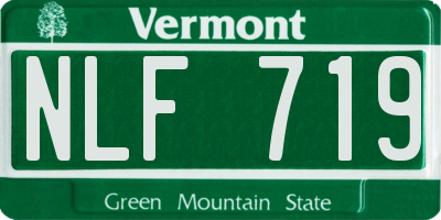 VT license plate NLF719