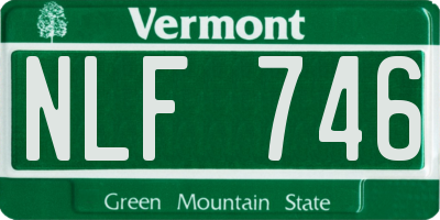 VT license plate NLF746