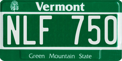 VT license plate NLF750