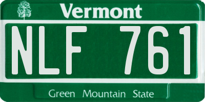 VT license plate NLF761